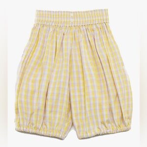 NWOT Yellow And White, Size Small, Plaid Shorts